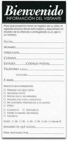 bienvenida a la iglesia