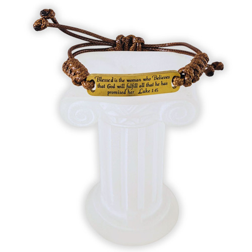 Pulsera de Cordón Café - Lucas 1:45