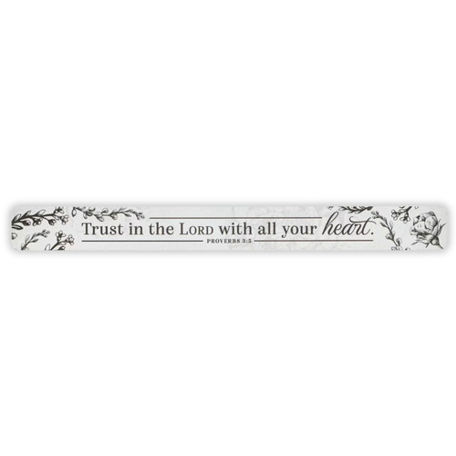 Large Magnetic Strip: Trust in the Lord - Proverbs 3:5, monochrome
