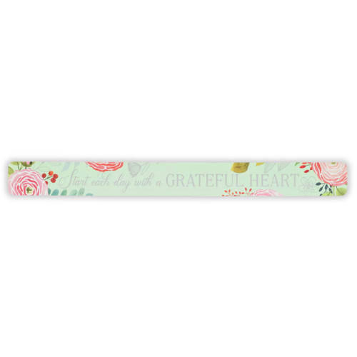 Large Magnetic Strip: A grateful heart, pink floral