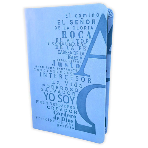 Biblia Tamaño Manual RV1960, imit piel celeste - Nombres de Dios