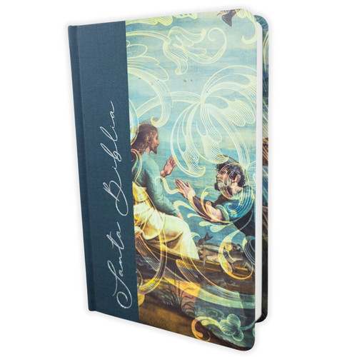 Biblia Tamaño Manual RV1960, tapa dura tela - Pescador de hombres