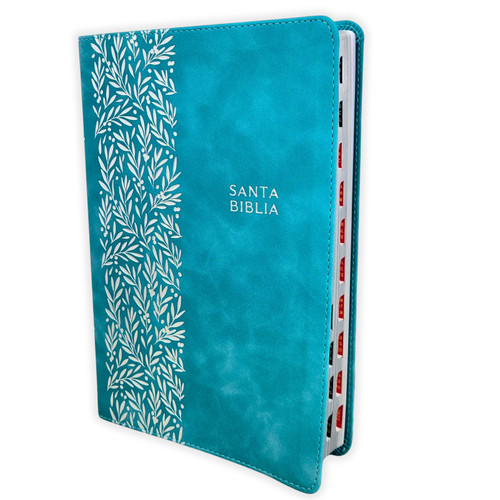 Biblia con Letra Gigante RV1960, imit piel verde esmeralda con índice