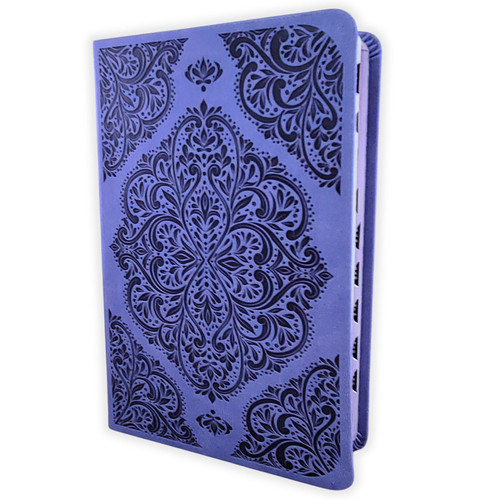 KJV Large Print Bible with Thumb Index, Lavender premium faux leather