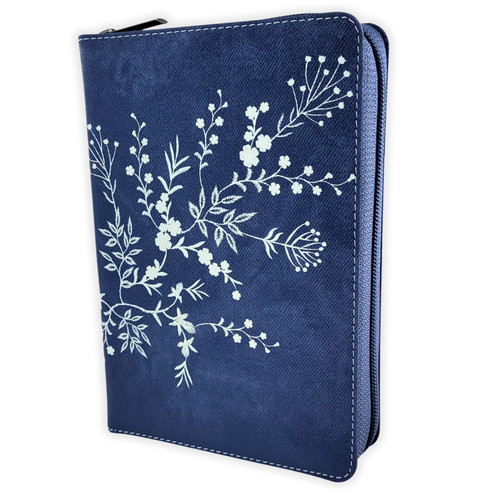 Biblia Compacta con Cierre Letra Grande 11 puntos RV1960, imit piel mezclilla con índice