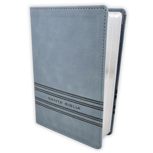 Biblia de Bolsillo con Cierre NBLA, imit piel gris