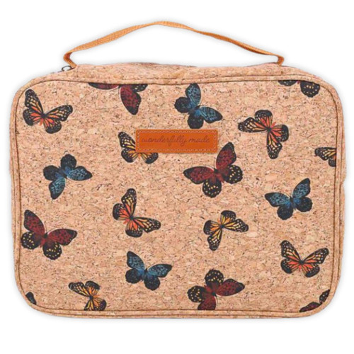 Bible Cover, Large Size, Wonderfully made, butterfly cork
