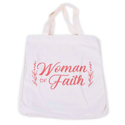 Bolso Grande de Algodón: Woman of faith