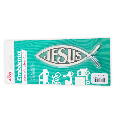 Emblemas para Autos: Jesus ichtus grande, falta pegamento