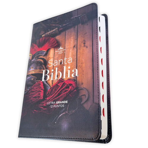 Biblia Letra Grande 12 puntos RV1960, imit piel armadura de Dios con índice - Efesios 6:11