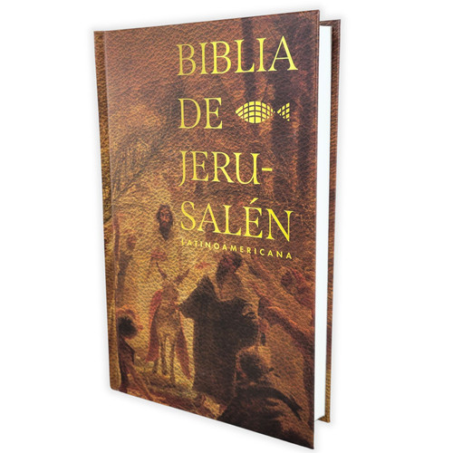 Biblia de Jerusalén Latinoamericana, tapa dura café - católica