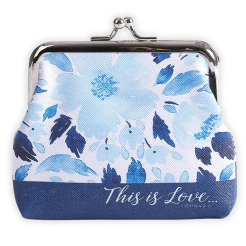 Monedero Vintage con Broche: This is love, azul marino