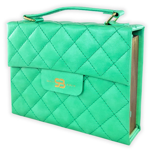 Biblia Cartera con Broche Magnético y Asa de Mano RV1960, imit piel verde turquesa