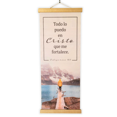 Pergamino Grande Impreso en Cuero Sintético: Todo lo puedo - Filipenses 4:13