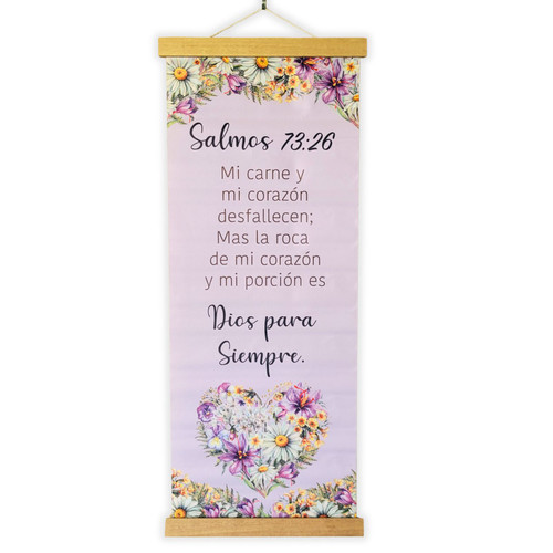 Pergamino Grande Impreso en Cuero Sintético: Dios para siempre - Salmos 73:26