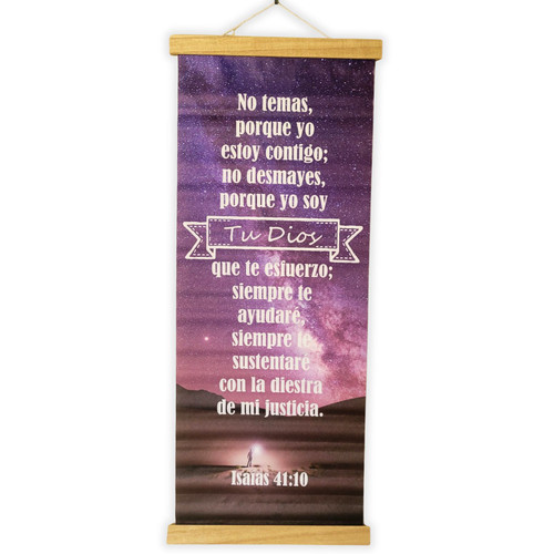 Pergamino Grande Impreso en Cuero Sintético: Yo estoy contigo - Isaías 41:10