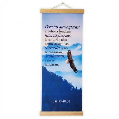 Pergamino Grande Impreso en Cuero Sintético: Nuevas fuerzas - Isaías 40:31