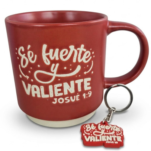 Pack Taza y Llavero: Sé fuerte y valiente - Josué 1:9