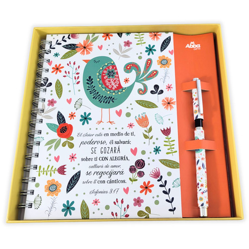 Libreta con Bolígrafo: Se gozará sobre ti - Sofonías 3:17