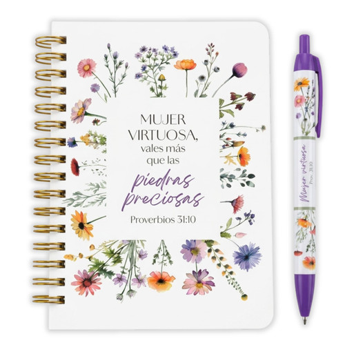 Libreta y Bolígrafo: Mujer virtuosa - Proverbios 31:10