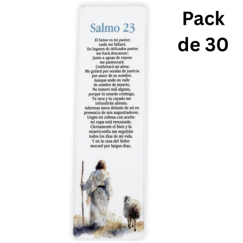 Pack de 30 Separadores de Página Transparentes: El Señor es mi pastor - Salmos 23