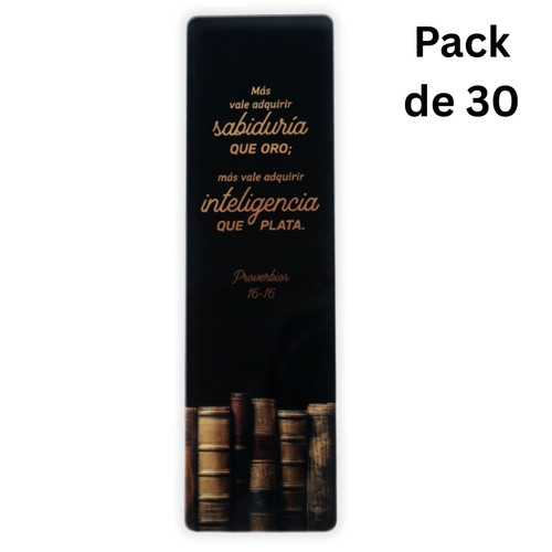 Pack de 30 Separadores de Página Transparentes: Más vale adquirir sabiduría - Proverbios 16:16