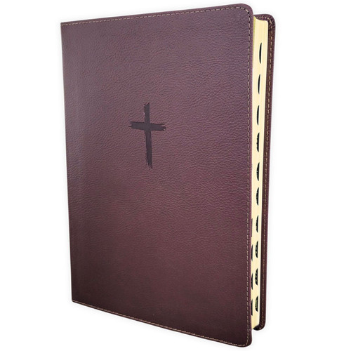 Biblia de Referencia NTV, sentipiel rojizo con índice