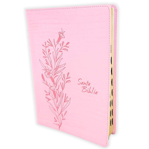 Biblia de Referencia NTV, sentipiel rosa con índice