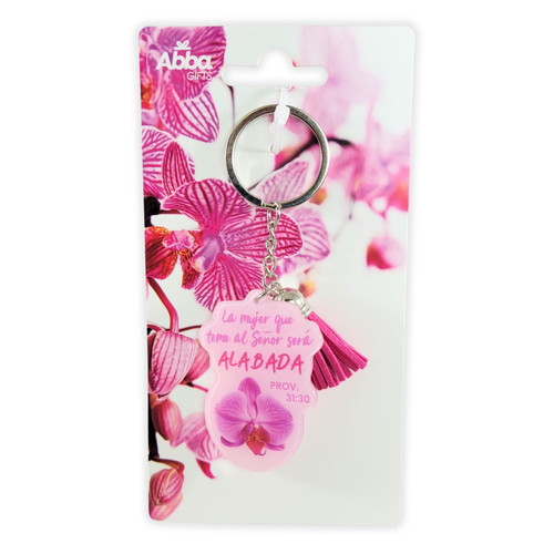 Llavero Acrílico con Borla: La mujer que teme - Proverbios 31:30