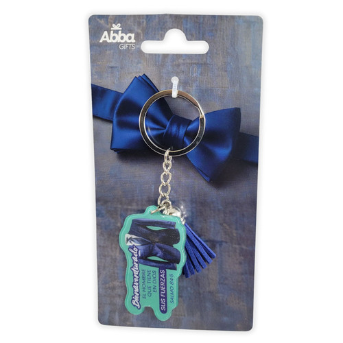 Llavero Acrílico con Borla: Bienaventurado - Salmos 84:5