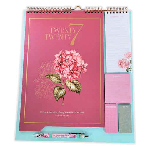 2027 Wall Calendar Organizer: All things beautiful - Ecclesiastes 3:11, hardcover
