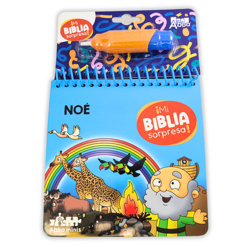 Colección Mi Biblia Sorpresa: Noé, pinta con agua tapa dura boardbook