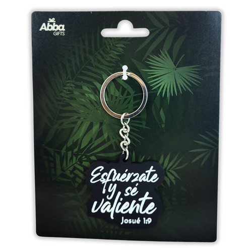 Llavero de Goma: Esfuérzate y sé valiente - Josué 1:9