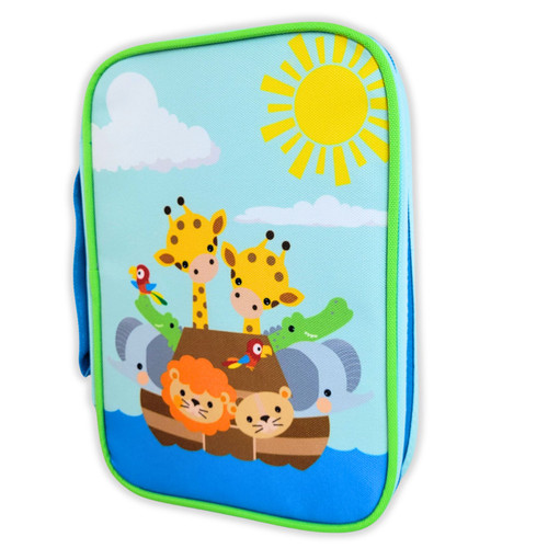 Bible Cover, Noah’s Ark, blue and green canvas