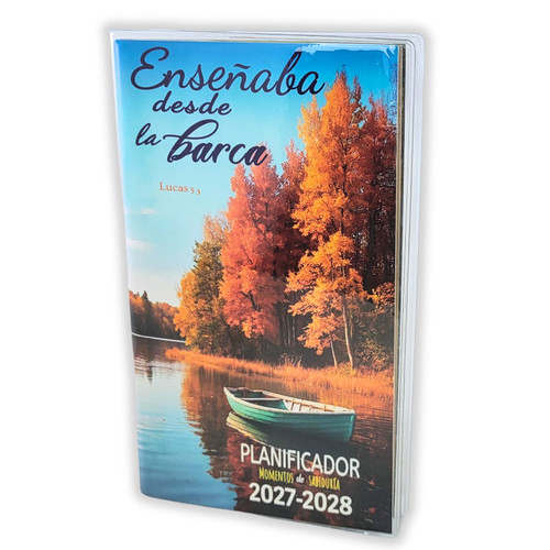 Planificador Momentos de Sabiduría 2027-2028 - Lucas 5:3, tapa vinilo