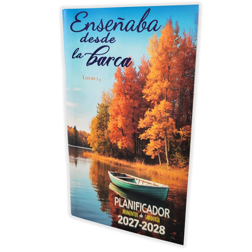 Planificador Momentos de Sabiduría 2027-2028 - Lucas 5:3, tapa vinilo