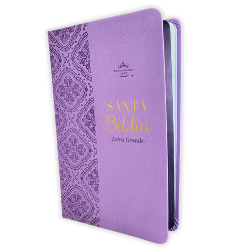 Biblia de Letra Grande Manual 11 puntos RV1960, imit piel lila primor