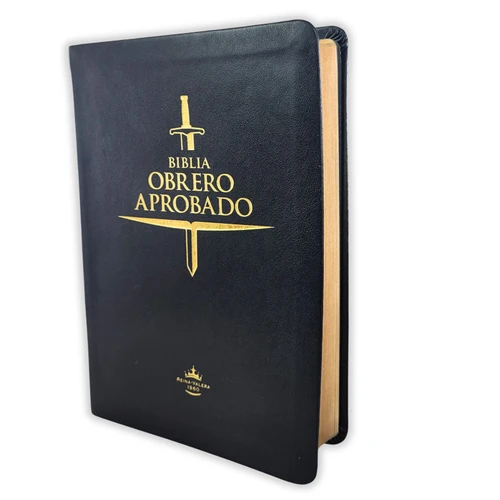 Biblia Obrero Aprobado Manual RV1960, imit piel negro con