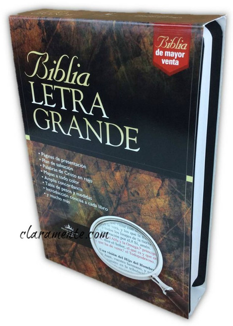 Biblia Letra Grande Caribe RV1960, imit. piel, negro