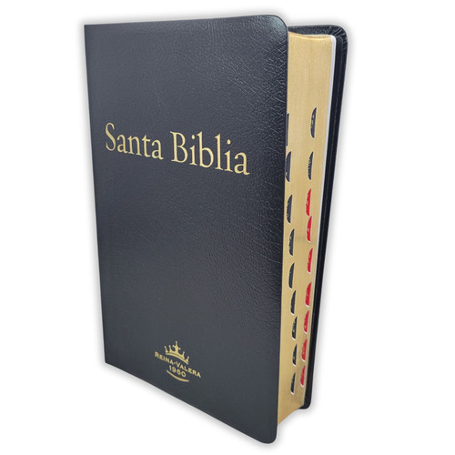 Biblia Letra Gigante RV1960, piel fabricada, negro con índice