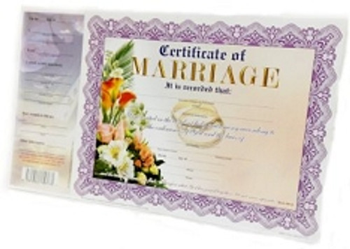 Certificate of Marriage, Rings, Set of 15, English