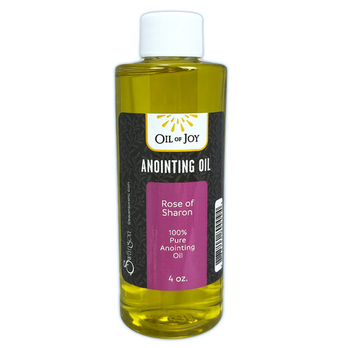 Aceite de Unción Oil of Joy: Rosa de Sarón de 4 onzas para el altar