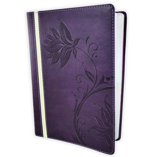 Biblia de la Mujer conforme al Corazón de Dios RV1960, Elizabeth George, imit. piel, morado