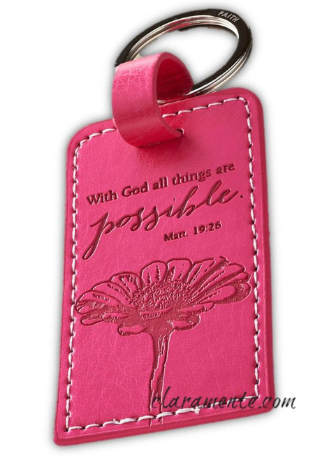 Luxleather Keyring, With God all things are possible, Matthew 19:26