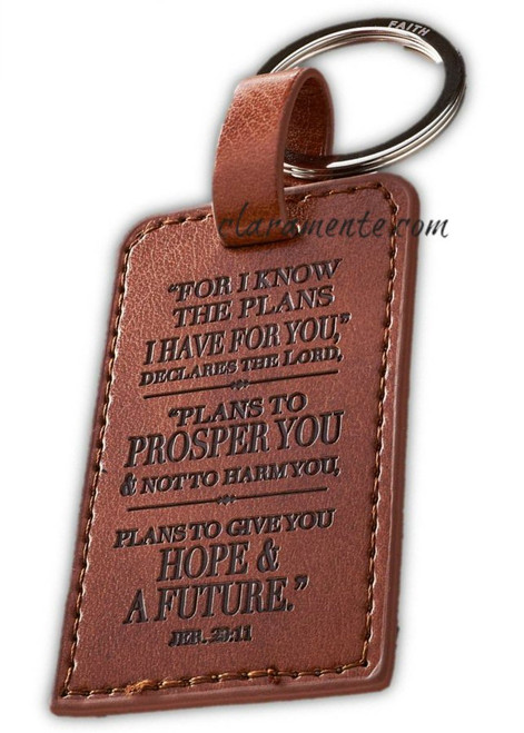 Luxleather Keyring, For I know the plans I have for you declares the Lord, Jeremiah 29:11