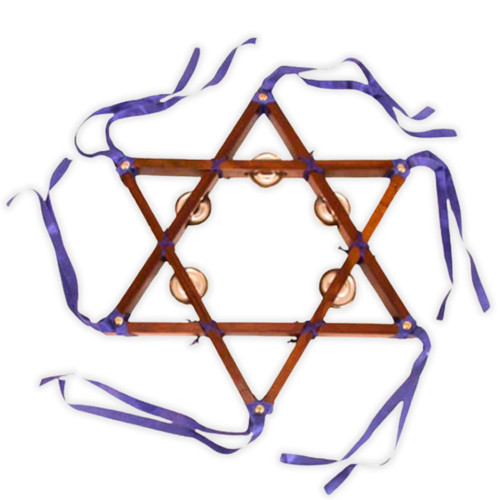 Pandero Grande de Madera para Danza, Estrella de David
