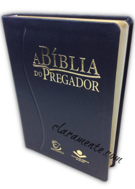 PORTUGUÊS: A Bíblia do Pregador, Almeida Revista e Corrigida, tamanho manual, imitação de couro, preta