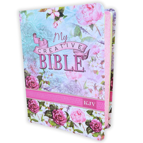 My Creative Bible, KJV, The Bible for creative journaling, silky floral, luxleather flexcover