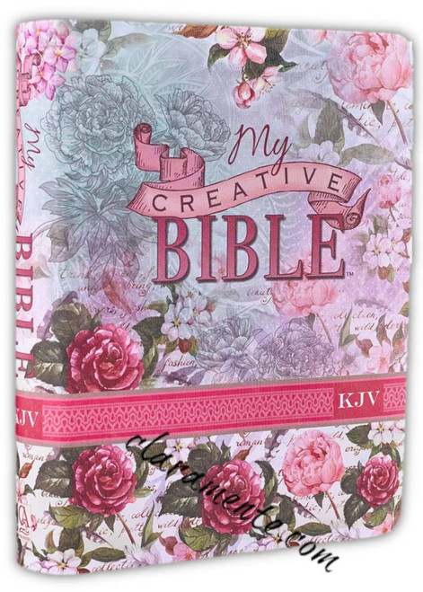 My Creative Bible, KJV, The Bible for creative journaling, silky floral, luxleather flexcover