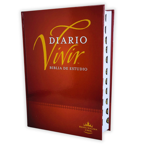 Biblia de Estudio del Diario Vivir RV1960, tapa dura a color, con índice